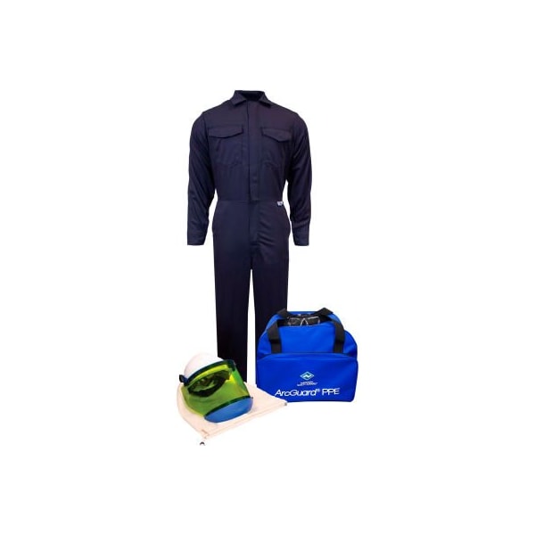 National Safety Apparel ArcGuard KIT2CV11NGXL 12 cal/cm2 UltraSoft Arc Flash Kit with FR Coverall, XL, No Gloves KIT2CV11NGXL - main
